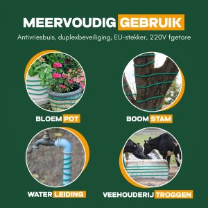 Warmtekabel tegen vorst - warmteslang - 8 meter lengte